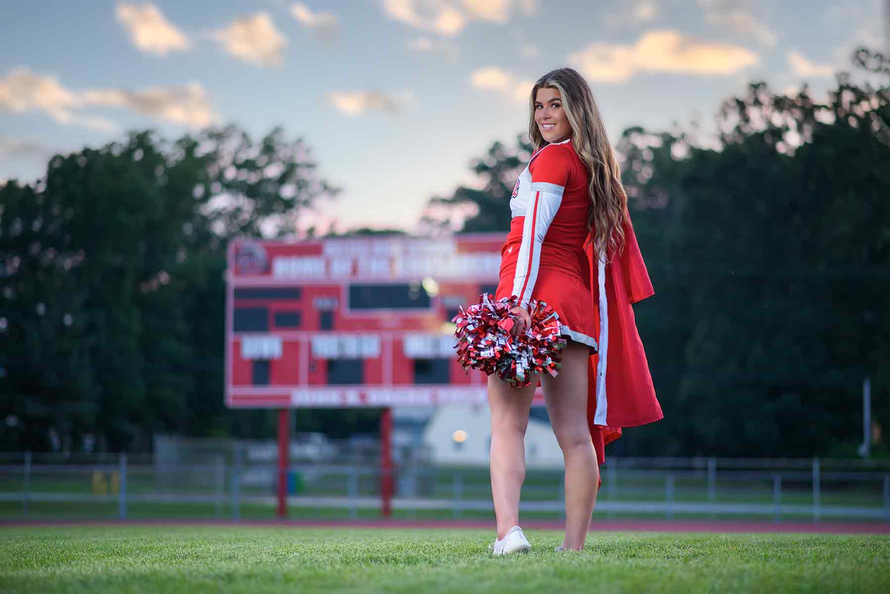 Delaware sports photographer - cheerleader portrait.